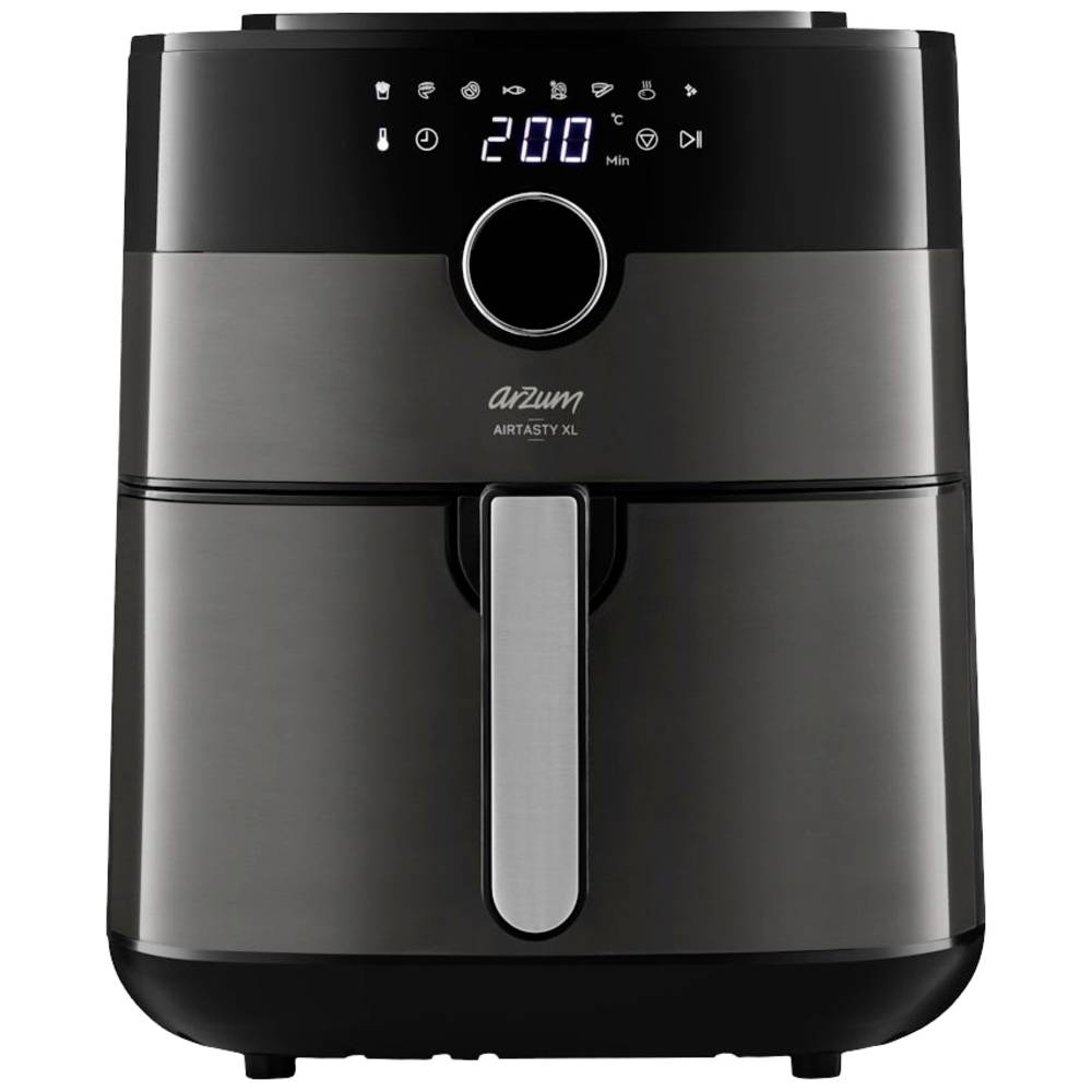 arzum Fritteuse Heißluftfritteuse Airfryer Timer 6L Überhitzungsschutz Silber - 8696184917367