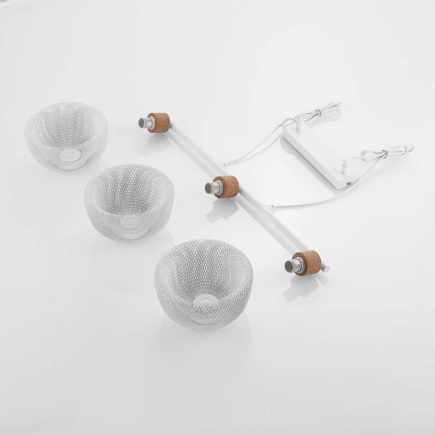 B-Ware Lindby Louk Pendellampe 3-flammig weiß Deckenlampe Hängelampe Hängeleuchte Lampe