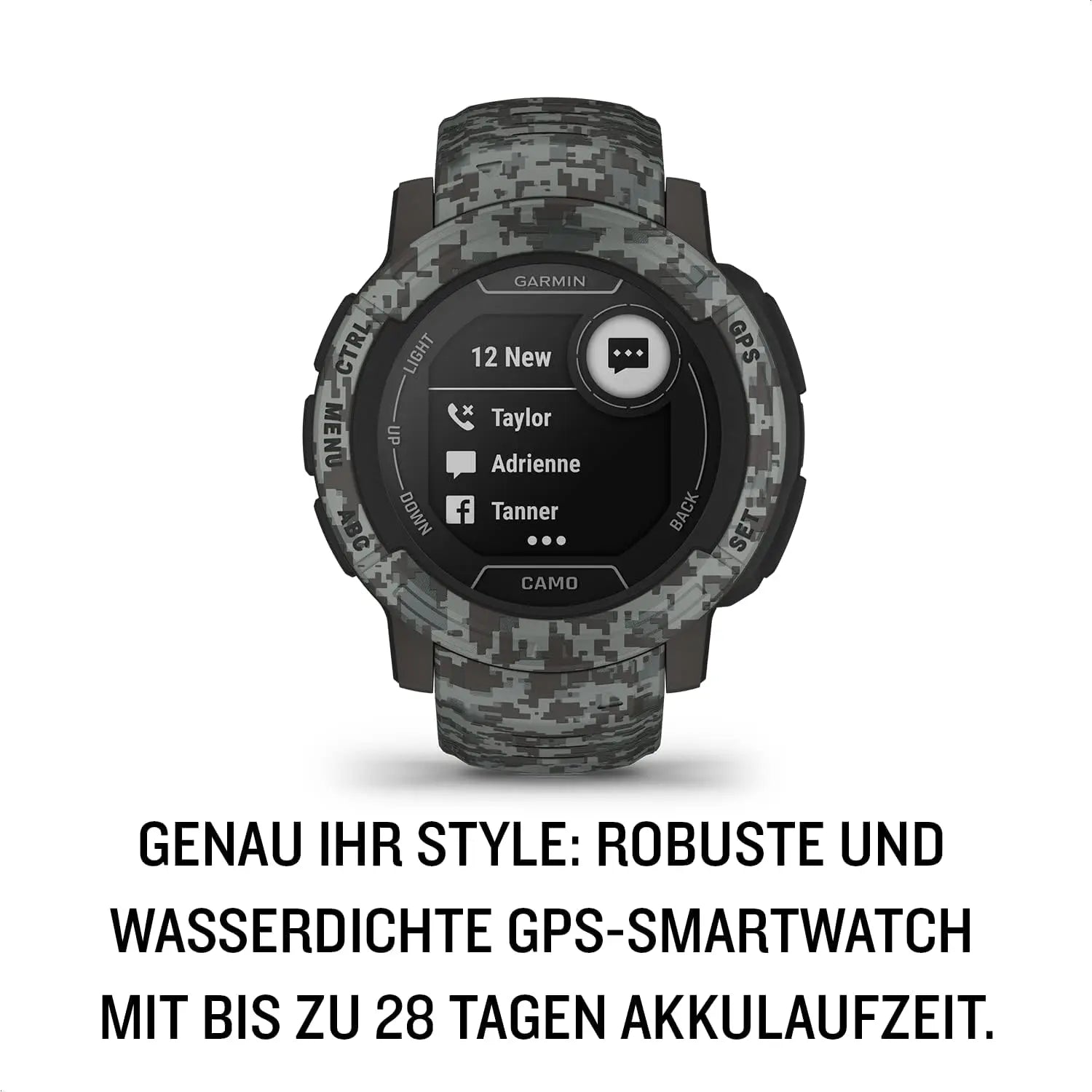 B-Ware Garmin Sportuhr Armbanduhr Smartwatch Instinct 2 Gps 45 Mm Grau Camo Onesize