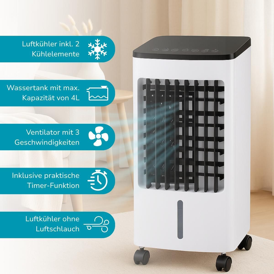 Lifetime Air Klimaanlage Mobiles Klimagerät Ventilator Luftbefeuchter Luftkühler B-Ware - 8711252503820