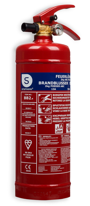Feuerlöscher Abc Pulverlöscher 2 Kg Brandschutz Löschspray Brandklasse 13 A 70 B C B-Ware - 8711658469539