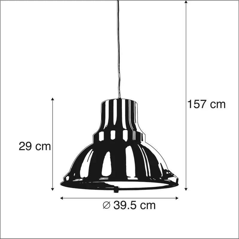 B-Ware Steinhauer Pendelleuchte Hängelampe Rund Industrie Stahl Glenn Metall Glas E27 - 8712746046823