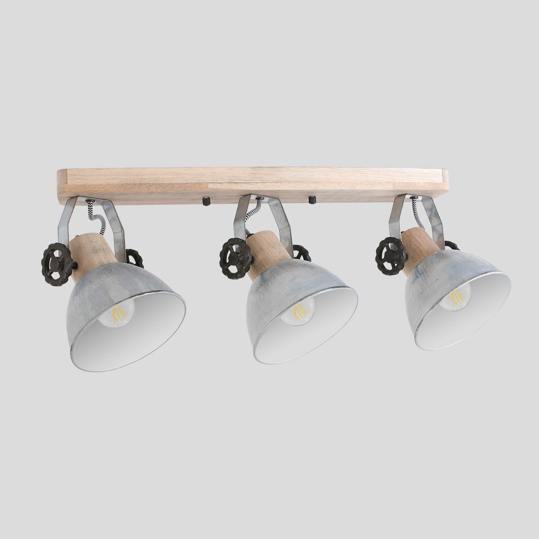 Gearwood Deckenleuchte Lampe Holzbalken Holz Hell 3 Flammig Siehe Text/ B-Ware - 8712746132151