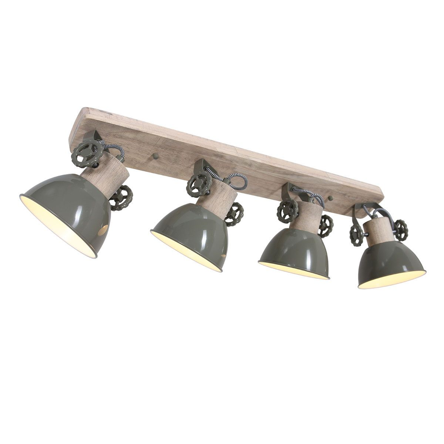 Gearwood Deckenspot Strahler Deckenleuchte 4 Flammig Holz Siehe Text B-Ware - 8712746133325