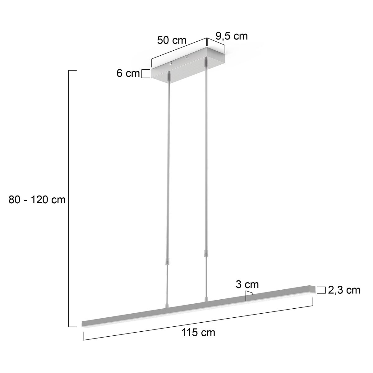 Led Pendelleuchte Bande Hängeleuchte Led Lampe 115cm Siehe Text/Foto B-Ware - 8712746148503