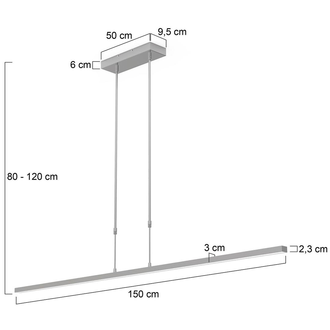 Bande Led Pendelleuchte Hängelampe Deckenleuchte Höhenverstellbar 3 Flammig B-Ware - 8712746148510