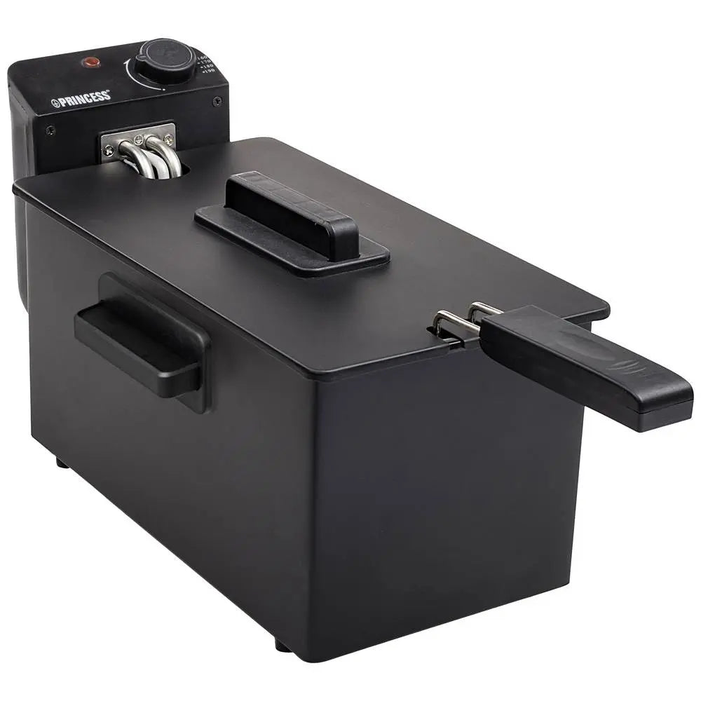 B-Ware Princess Fritteuse Fryer Kaltzone Edelstahl Schwarz 3 L Herausnehmbarer Einsatz  - 8712836048287