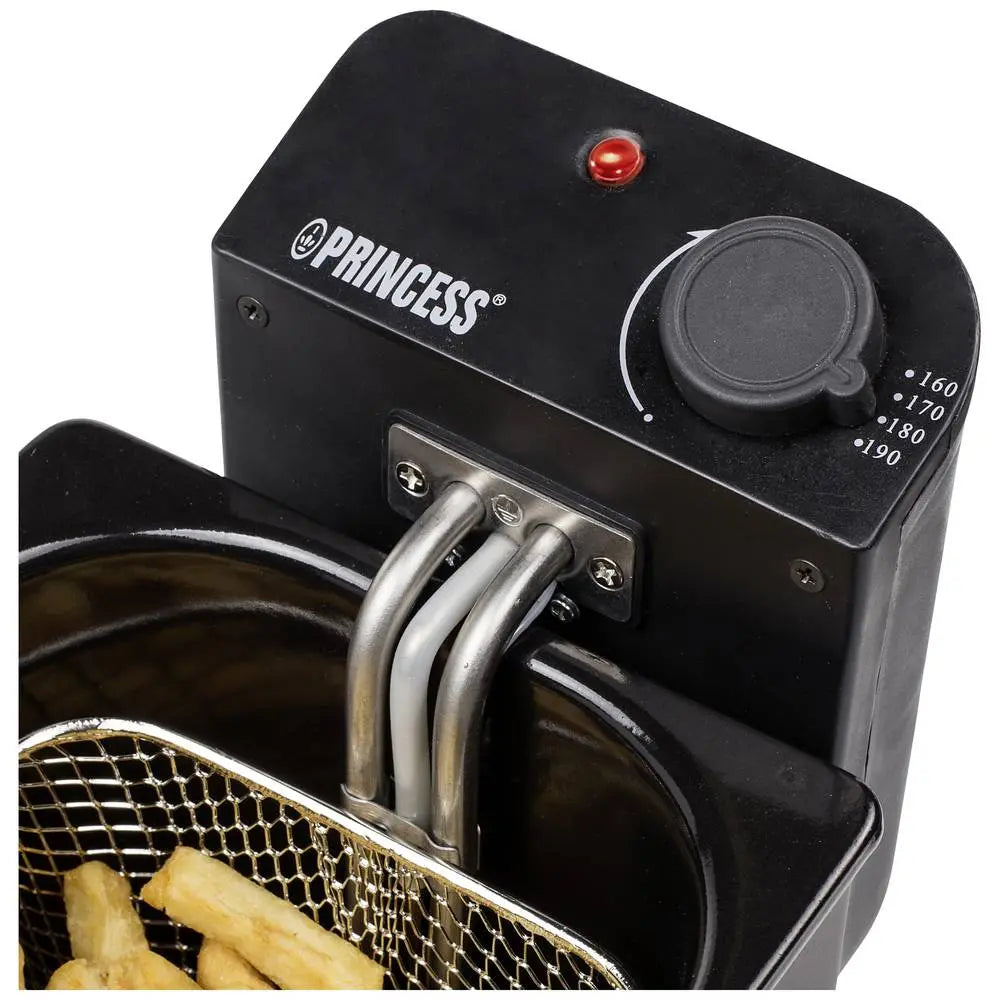 B-Ware Princess Fritteuse Fryer Kaltzone Edelstahl Schwarz 3 L Herausnehmbarer Einsatz  - 8712836048287