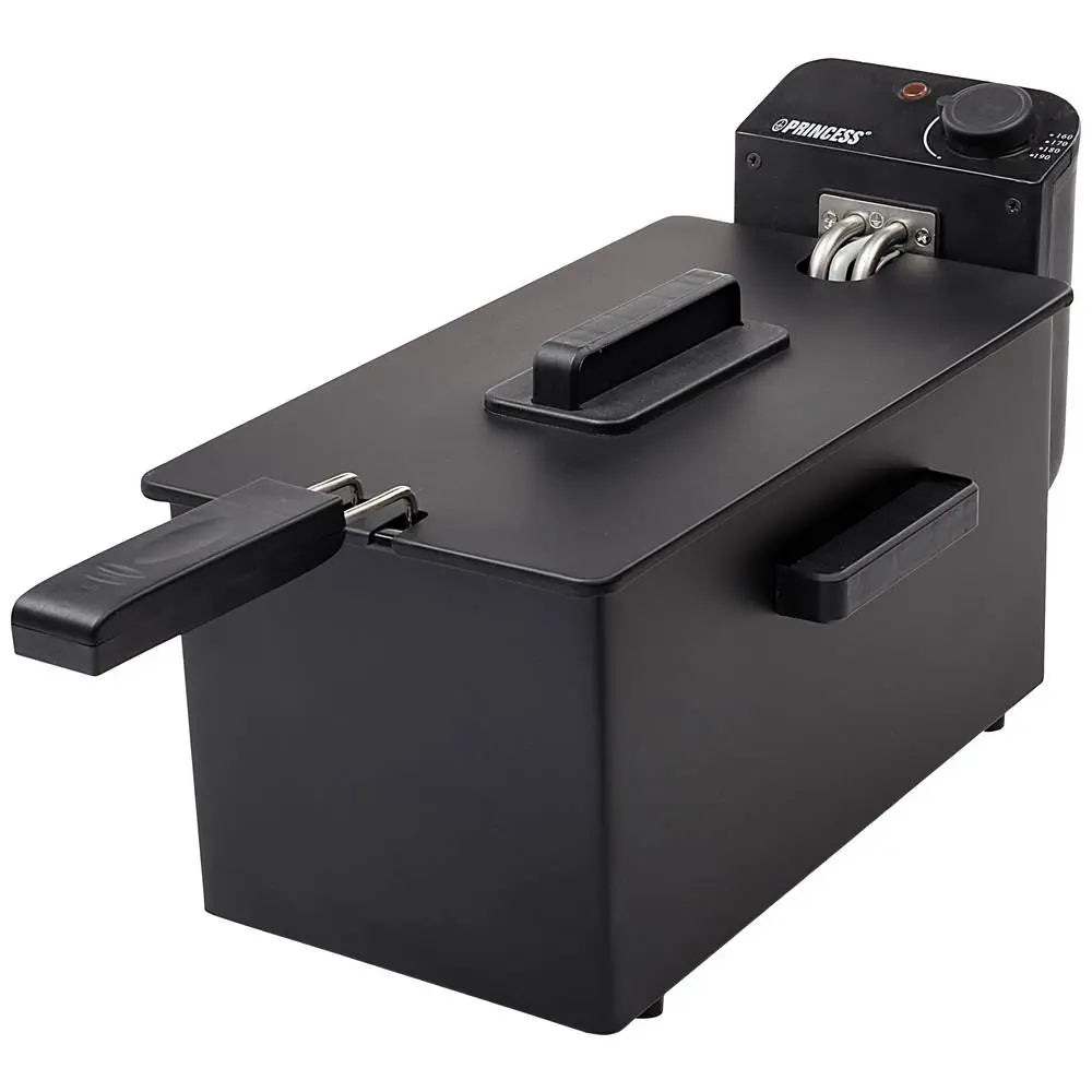 B-Ware Princess Fritteuse Fryer Kaltzone Edelstahl Schwarz 3 L Herausnehmbarer Einsatz  - 8712836048287