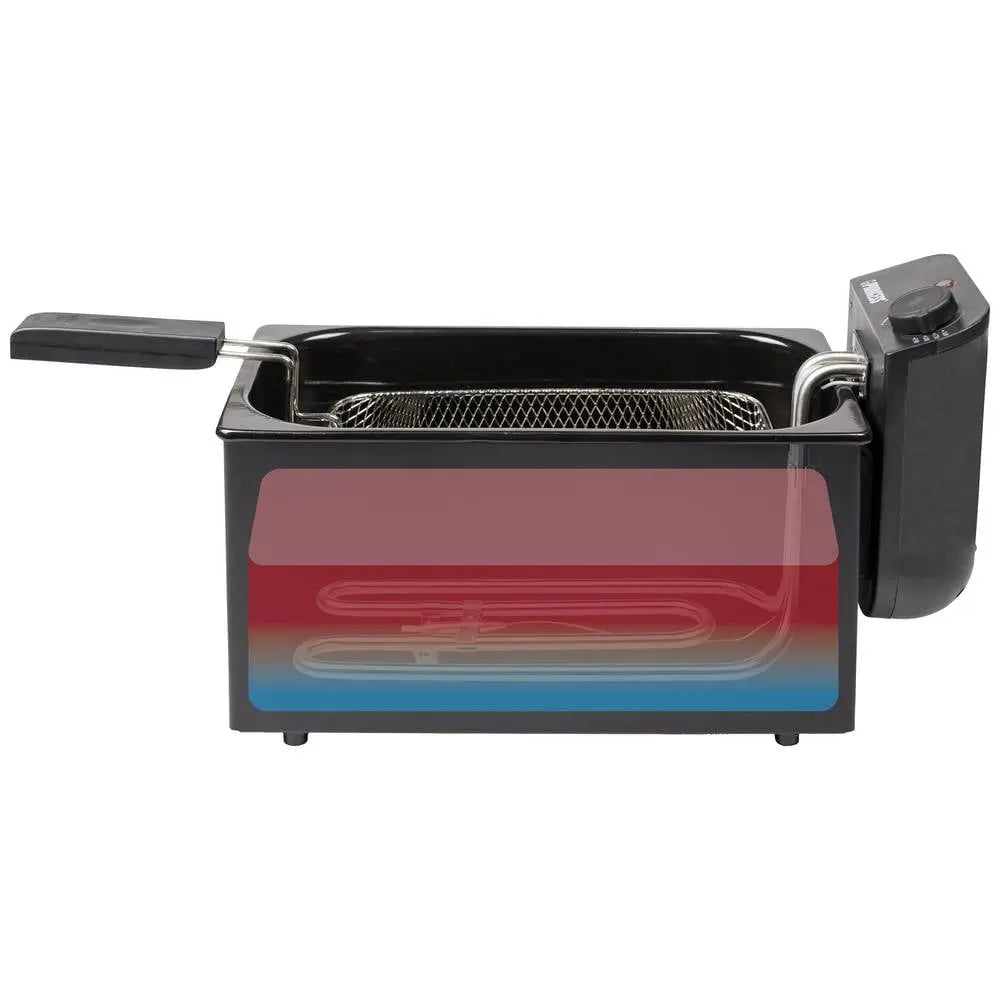 B-Ware Princess Fritteuse Fryer Kaltzone Edelstahl Schwarz 3 L Herausnehmbarer Einsatz  - 8712836048287
