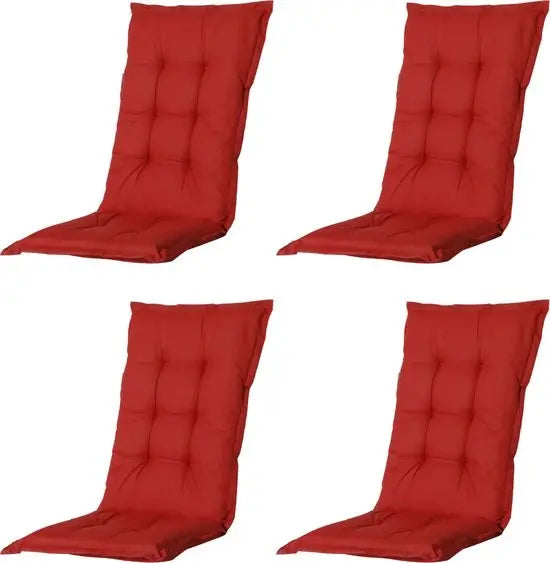 B-Ware Madison Hochlehnerkissen Gartenkissen Sitzkissen Rot 50 X 123 Cm Basic 4 Stück - 8713229028978
