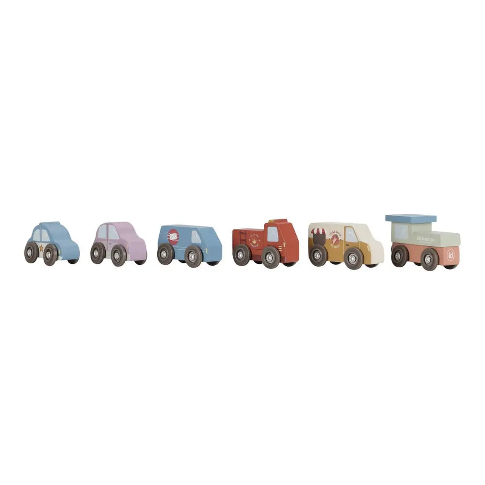 B-Ware Little Dutch Stapelwürfel Bauklötze Autos Holzeisenbahn Spielwelten Kinderzimmer - 8713291225251