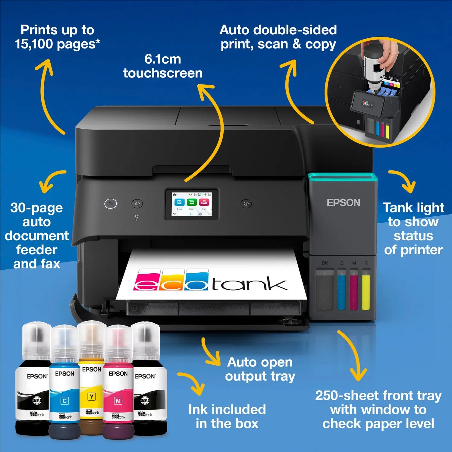 D-Ware Epson Multifunktionsdrucker All In One Eco Tank Et 4950 Tintenstrahl Defektware - 8715946732534