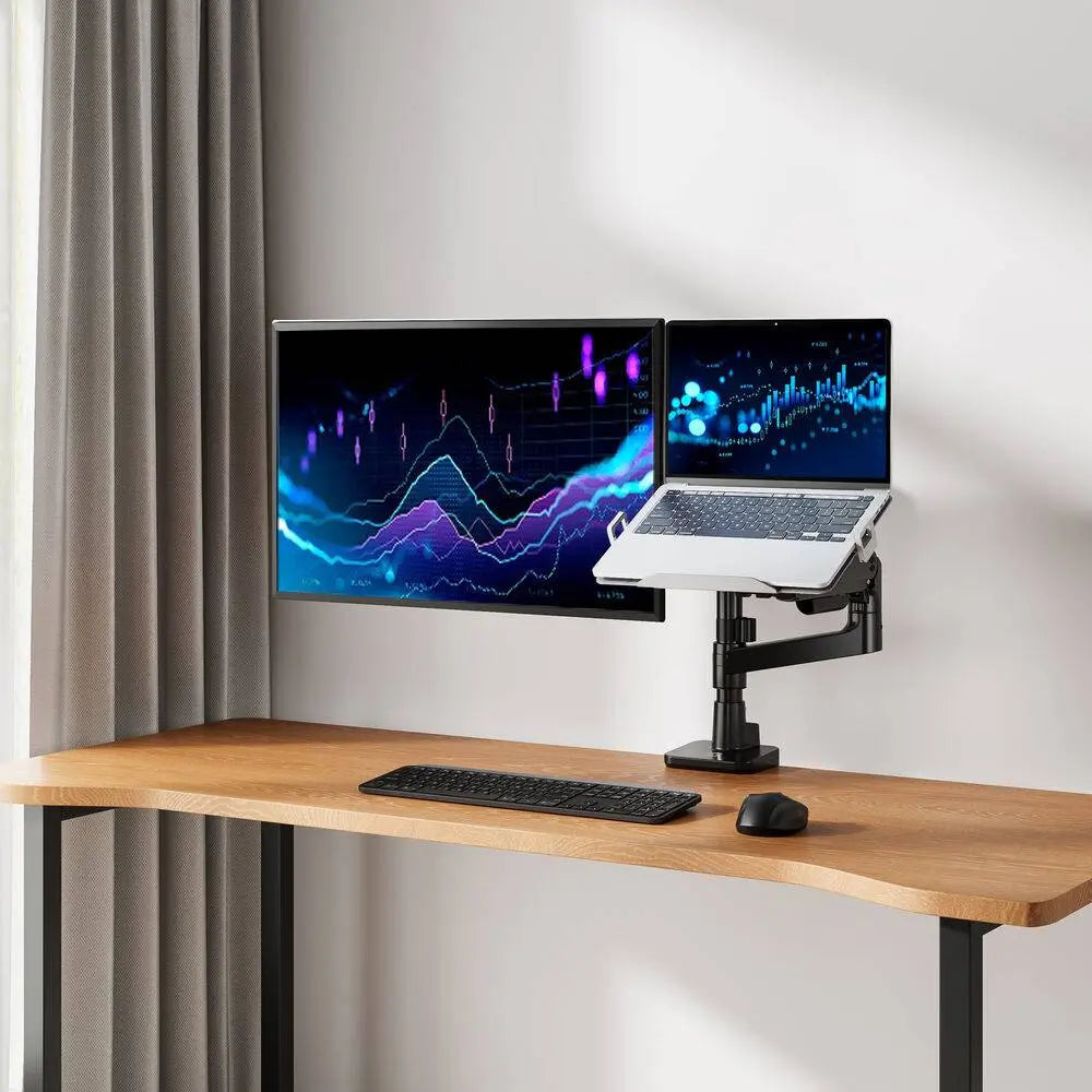 B-Ware Act Monitorarm Monitorhalterung Laptophalterung Gasdruck Technik Schwarz Metall - 8716065564952