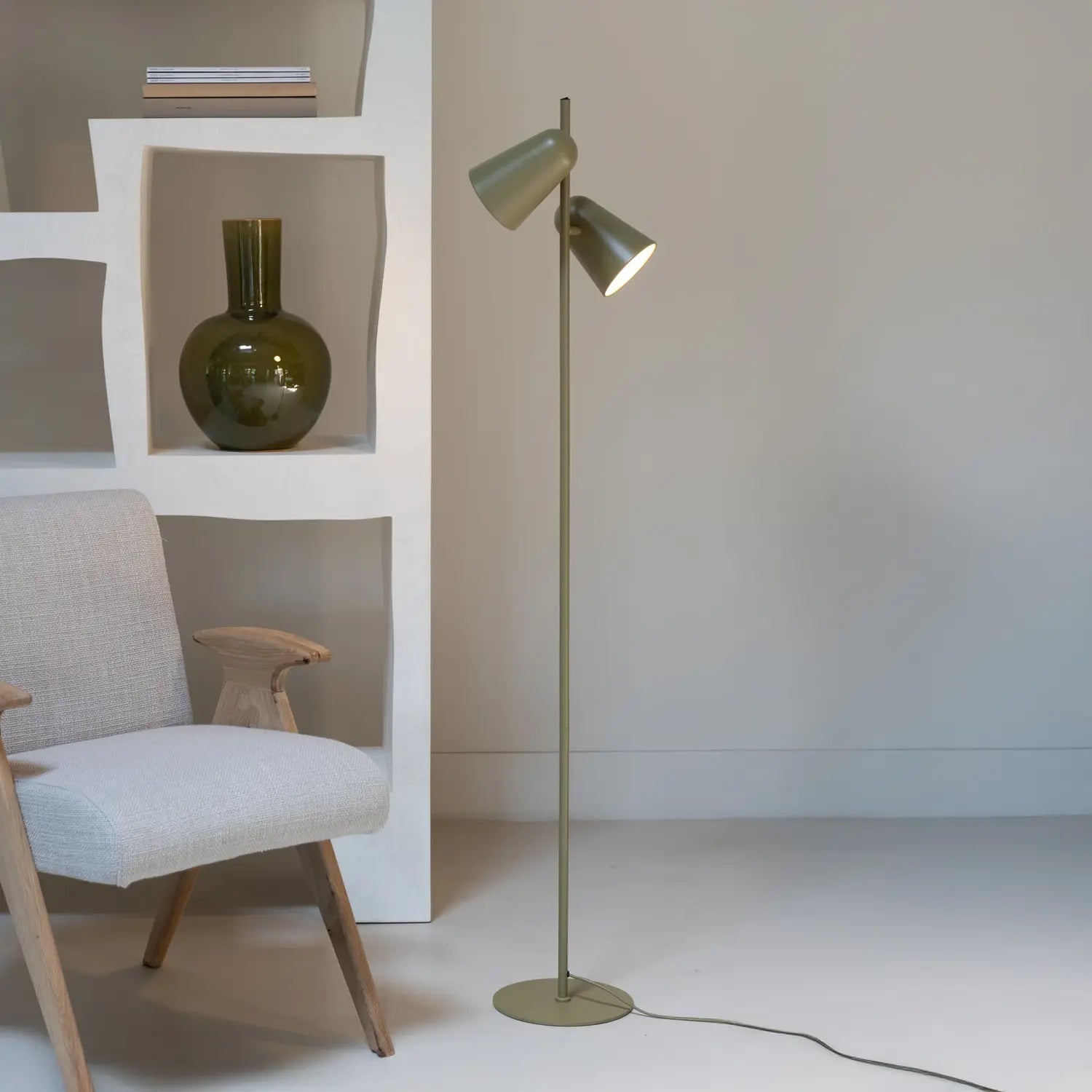 B-Ware It's About Romi Stehleuchte Lampe Standlampe Salamanca Eisen Olivgrün E14 Led - 8716248098472