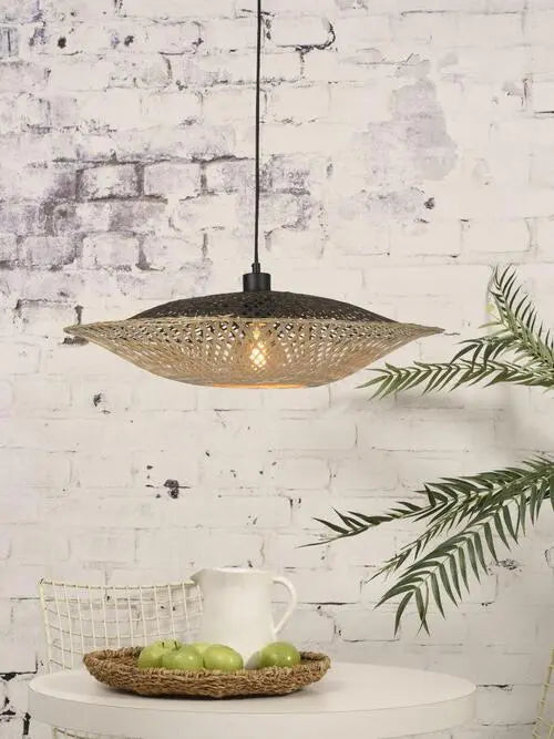 B-Ware Good & Mojo Hängeleuchte Pendelleuchte Kalimantan Bambus Schwarz Hellbraun Rund - 8716248080170