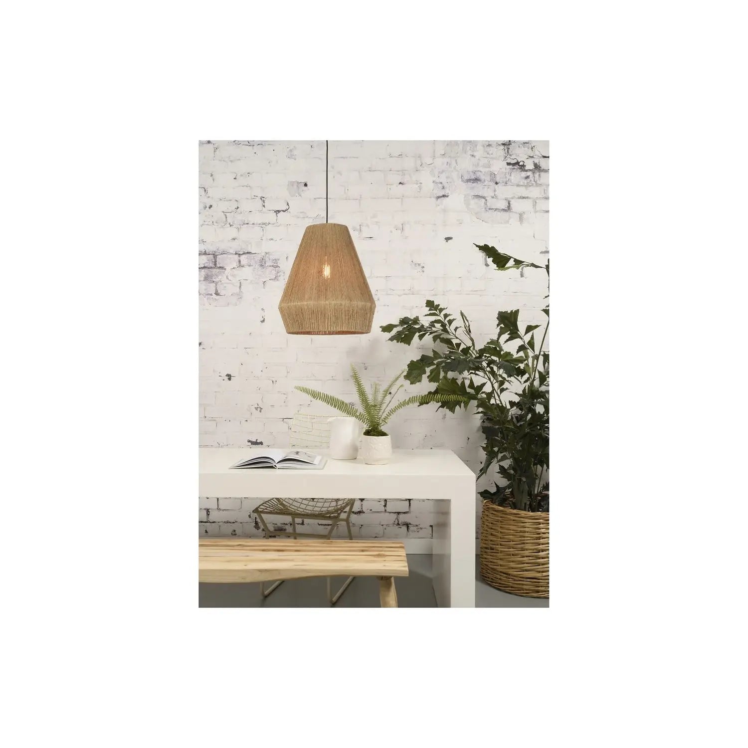 B-Ware Good & Mojo Pendelleuchte Hängelampe Iguazu S Textil Braun Leuchte Lampe E27 - 8716248080583