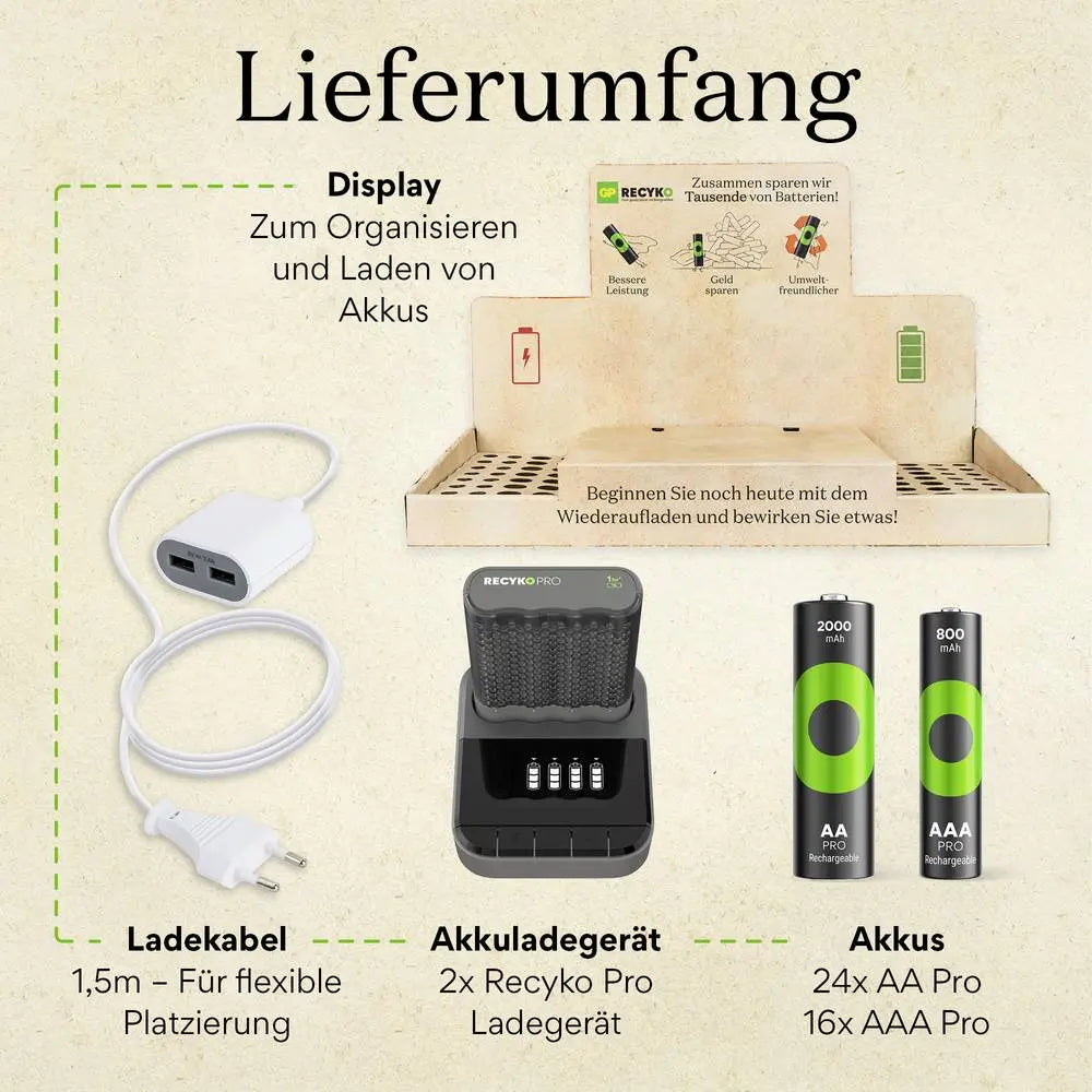 B-Ware Gp Akku Set Batterie Mignon Aa Lr6 Re Cyko Pro Akku Set Akku Set Display Station - 8716778934745
