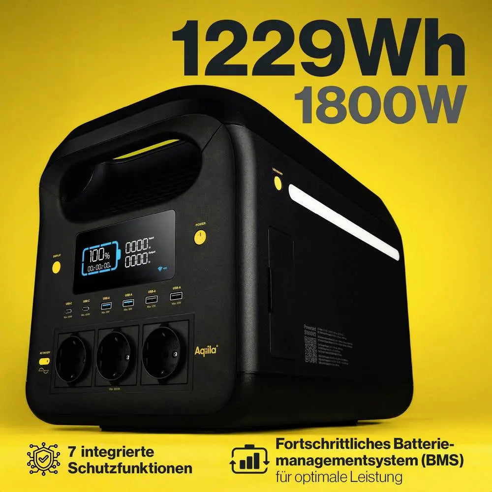B-Ware Aqiila Powerstation Akku Generator Powerbank Li Fe Po4 24 Ah Led Taschenlampe  - 8716778935476
