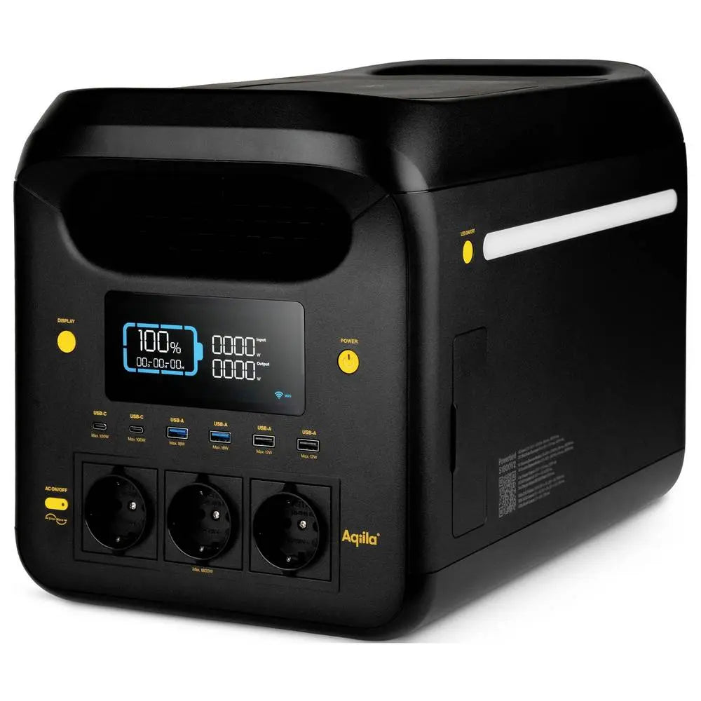 B-Ware Aqiila Powerstation Akku Generator Powerbank Li Fe Po4 24 Ah Led Taschenlampe  - 8716778935476