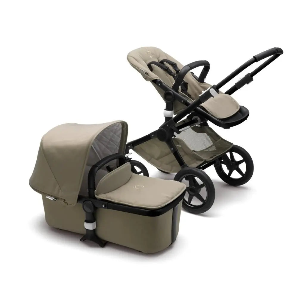 B-Ware Bugaboo Kinderwagen Kinderbuggy Fox Komplettset Schwarz Khaki Sportsitz  - 8717447095577