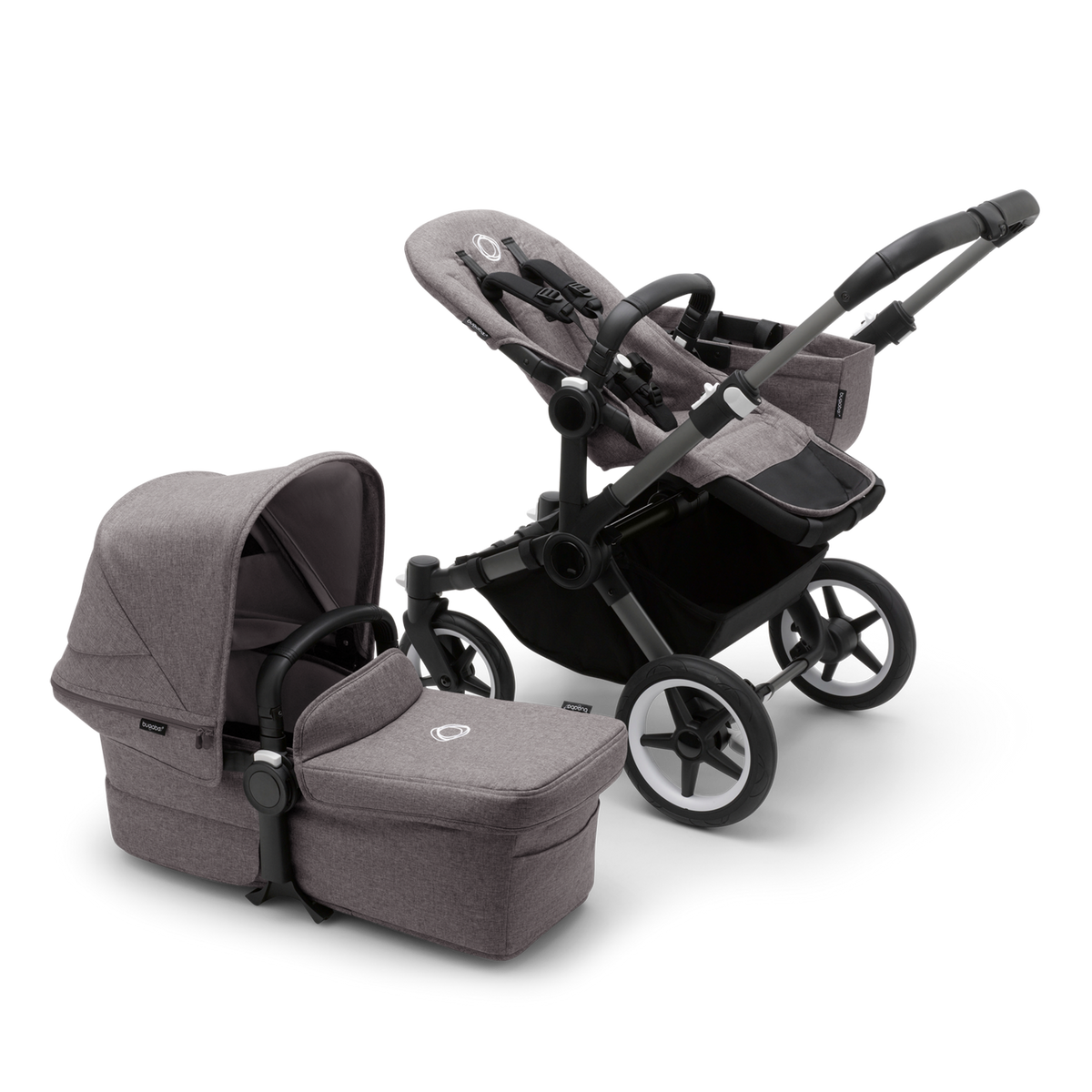 Bugaboo Kinderwagen Mono Babywagen Donkey 5 Grey Melange erweiterbar - 8717447431978