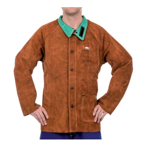WELDAS Schweißerlederjacke Jacke Schweißerschutz XXL Spaltleder Herren 44-7300 - 8718564522495
