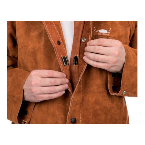WELDAS Schweißerlederjacke Jacke Schweißerschutz XXL Spaltleder Herren 44-7300 - 8718564522495