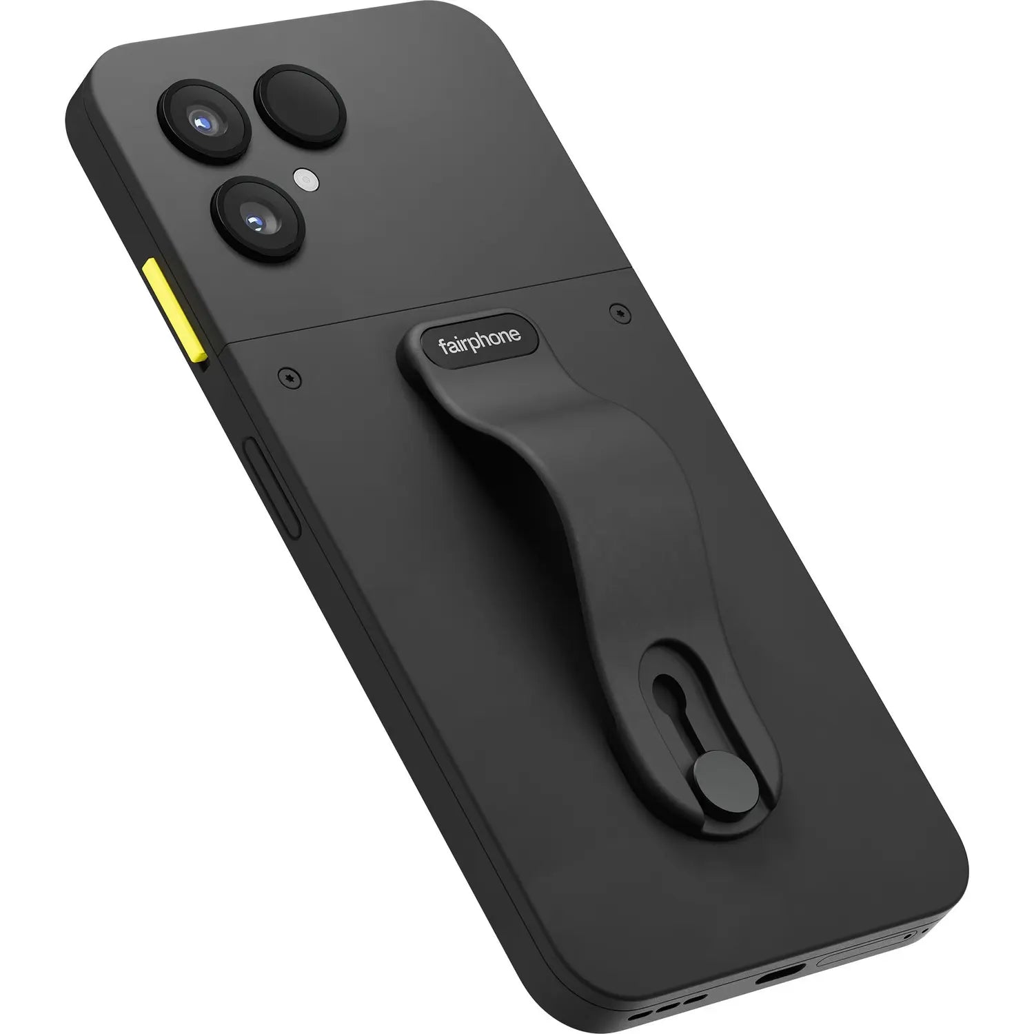 B-Ware Schlaufe Fingerschlaufe Halterung Fairphone 6 Schwarz Ersatzrückseite  - 8718819370253