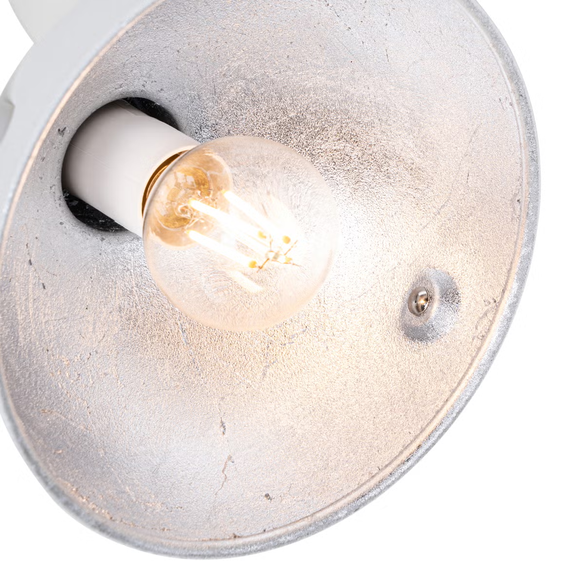 Magnax Deckenleuchte Leuchte Industrielampe Weiß + Silbernem 3 Licht Verstellbar B-Ware - 8718881144868