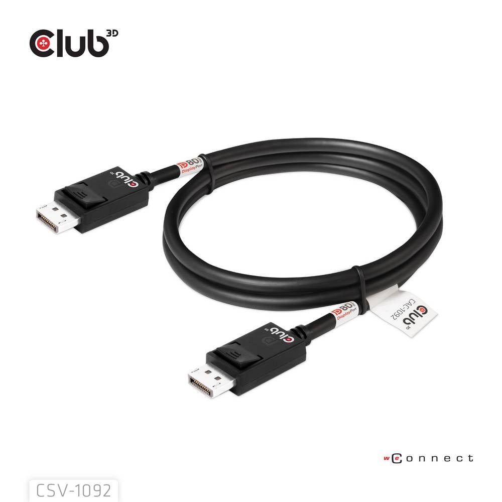 club3D DisplayPort Kabel Anschlusskabel DisplayPort CAC-1092 Schwarz 1,6 m DP - 8719214473204