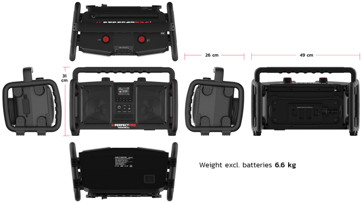 Rockbull Die Mobile Hi Fi Stereoanlage Soundsystem Bluetooth Lautsprecher  B-Ware - 8719689465339