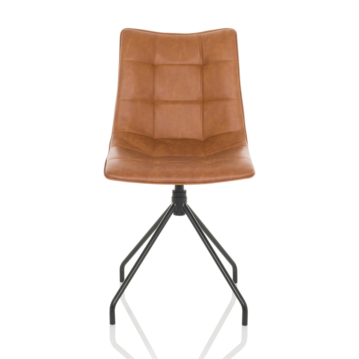 hjh OFFICE Besucherstuhl TARVISO PU braun Stuhl Kunstleder drehbar bequem - 4064323037095