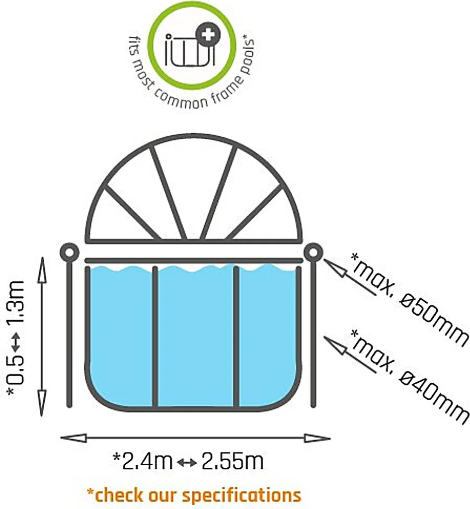 Exit Toys Pool Abdeckung Plane Schwimmbad Abdeckung ø244cm Universal  B-Ware - 8720088267059
