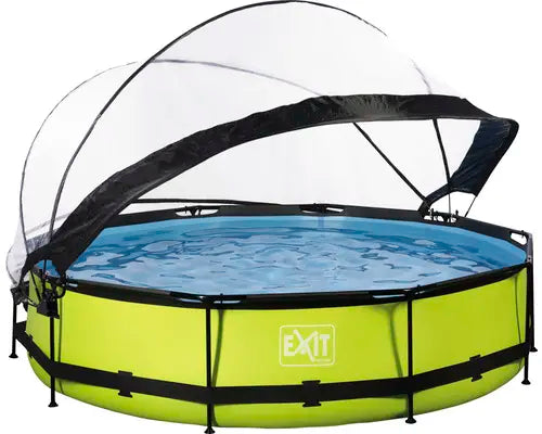 B-Ware Exit Toys Aufstellpool Framepool Set Exit Lime Rund ø 360x76 Cm Inkl.   - 8720088267332