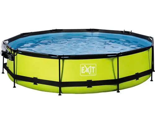B-Ware Exit Toys Aufstellpool Framepool Set Exit Lime Rund ø 360x76 Cm Inkl.   - 8720088267332