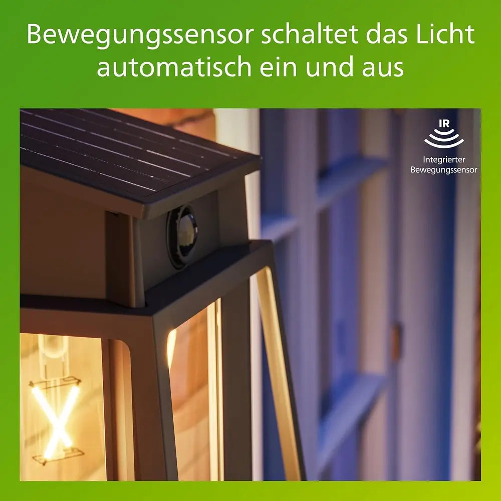 B-Ware Philips Wandleuchte Außenlampe Solarleuchte Ultra Efficient 2,9 W 2700 K Schwarz - 8720169361867