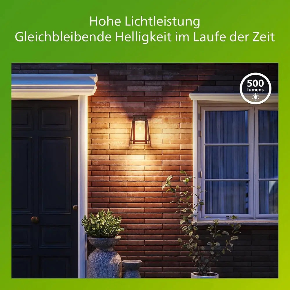 B-Ware Philips Wandleuchte Außenlampe Solarleuchte Ultra Efficient 2,9 W 2700 K Schwarz - 8720169361867