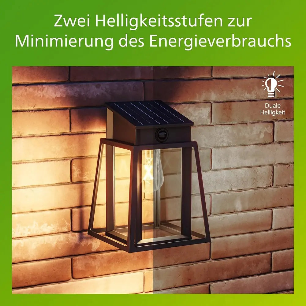 B-Ware Philips Wandleuchte Außenlampe Solarleuchte Ultra Efficient 2,9 W 2700 K Schwarz - 8720169361867