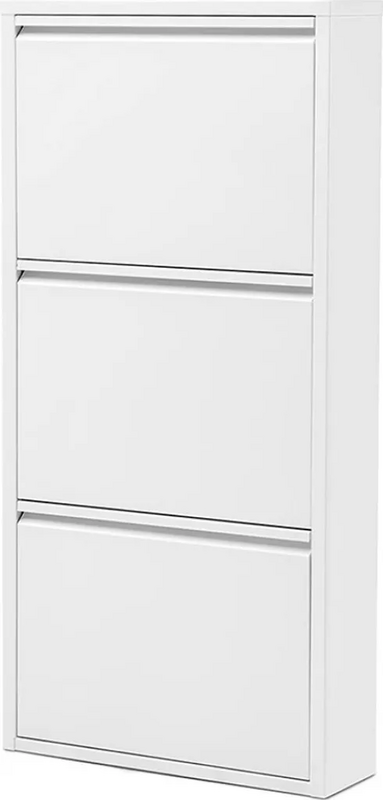 Kuffe Schuhschrank Schuhkipper Weiß Metall Schrank Schuhregal Flurschrank Kipper B-Ware - 8720598053999
