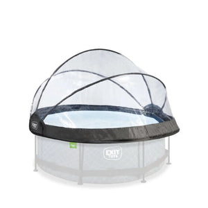 B-Ware Exit Poolabdeckung überdachung Poolhaube Eco Rund Transparent ø244cm Universell