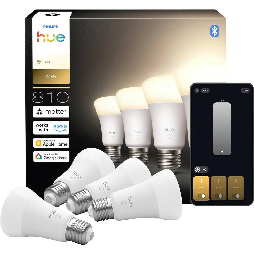 B-Ware Philips Led Leuchtmittel Lampe Hue White E27 Warmweiß Smarte Lampe 4 Stück - 8721103095725