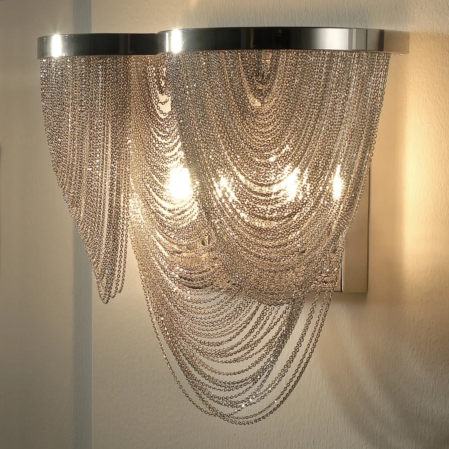B-Ware Schuller Valencia Wandleuchte Wandlampe Minerva Nickel Metall Leuchte Wohnzimmer - 872712