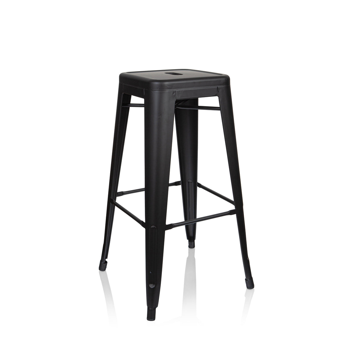 hjh OFFICE Barhocker Hocker Sitzgelegenheit VANTAGGIO HIGH seidenmatt schwarz - 4064323028642