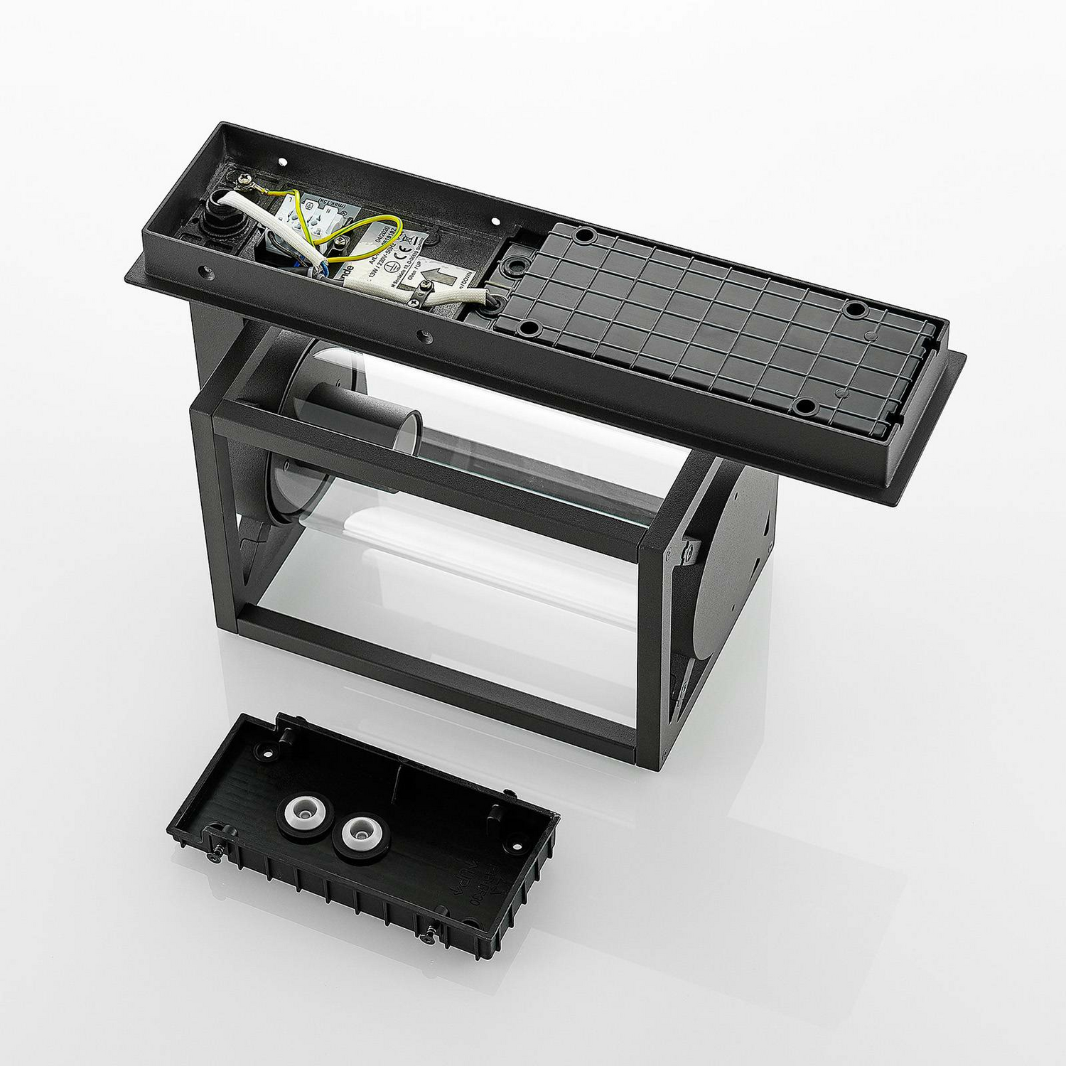 Applique murale extérieure Lucande Ferda de qualité B, lampe de jardin, lampe d'extérieur, applique murale, lampe E518