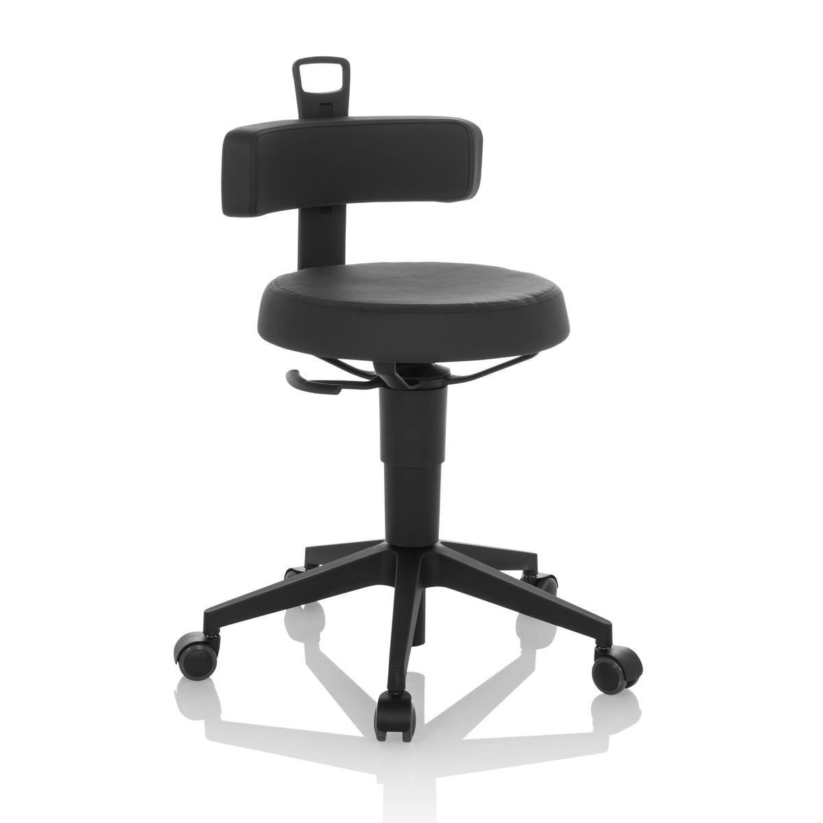 hjh OFFICE Arbeitshocker Balancestuhl TOP WORK FLEX PU Kunstleder schwarz - 4064323037415