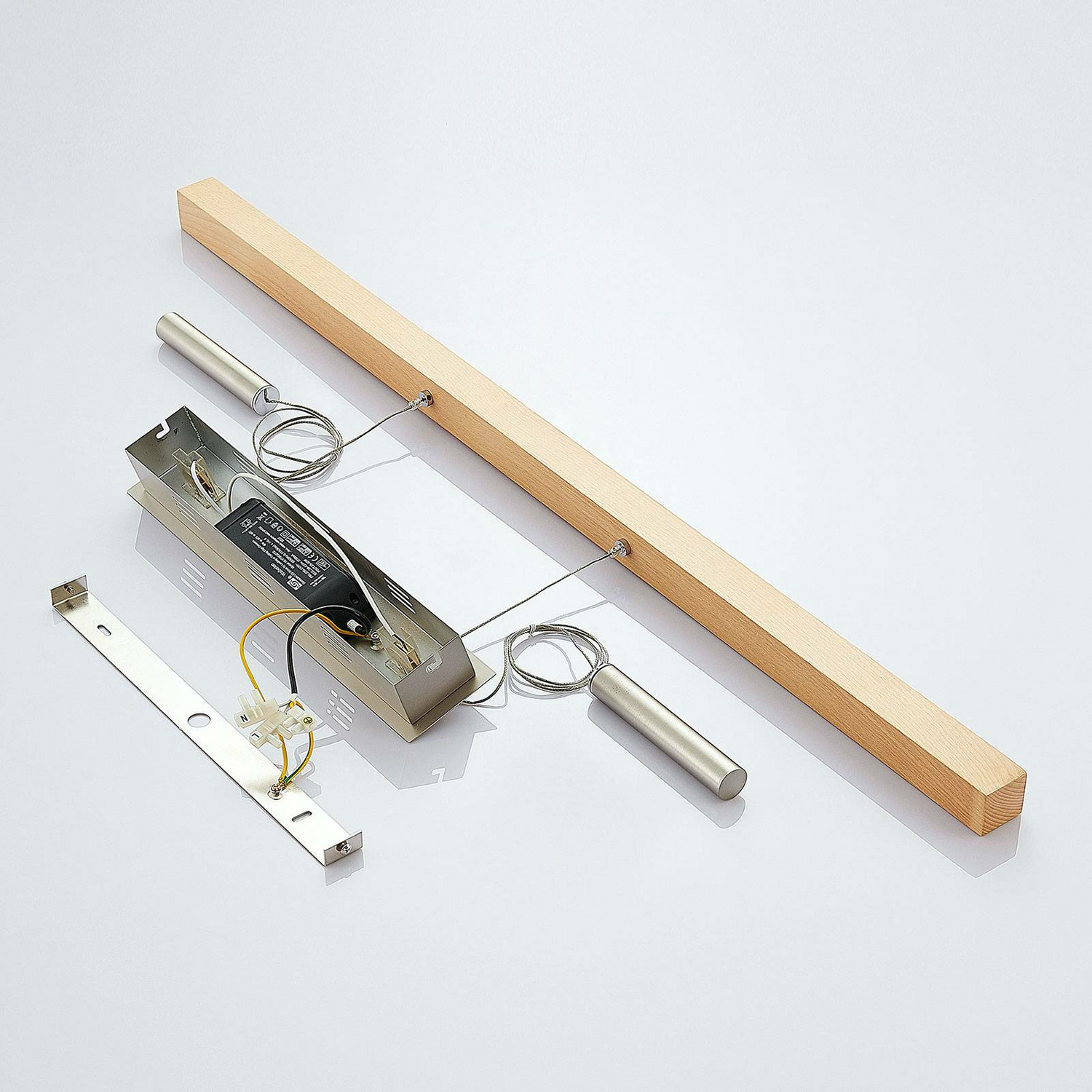 Lucande Led Balkenpendelleuchte Pia Deckenlampe Hängeleuchte Leuchte Buche 25247 B-Ware - 4251096548525