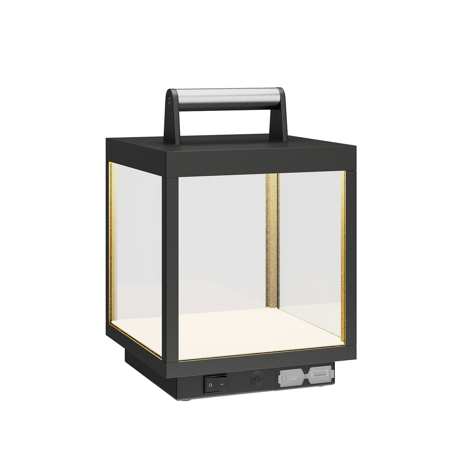 B-Ware Lucande Tischleuchte Akku Lampe Led Cube Graphitgrau Aluminium Glas Dimmbar Warm