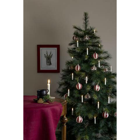 Konstsmide 1911-210, ensemble de 12 guirlandes lumineuses LED pour sapin de Noël, pinces pour bougies.