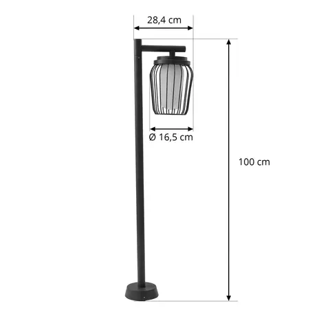 Lampe de jardin Lucande Chandan 100 cm